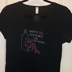 Bundle and save! fun wine beaded tshirt